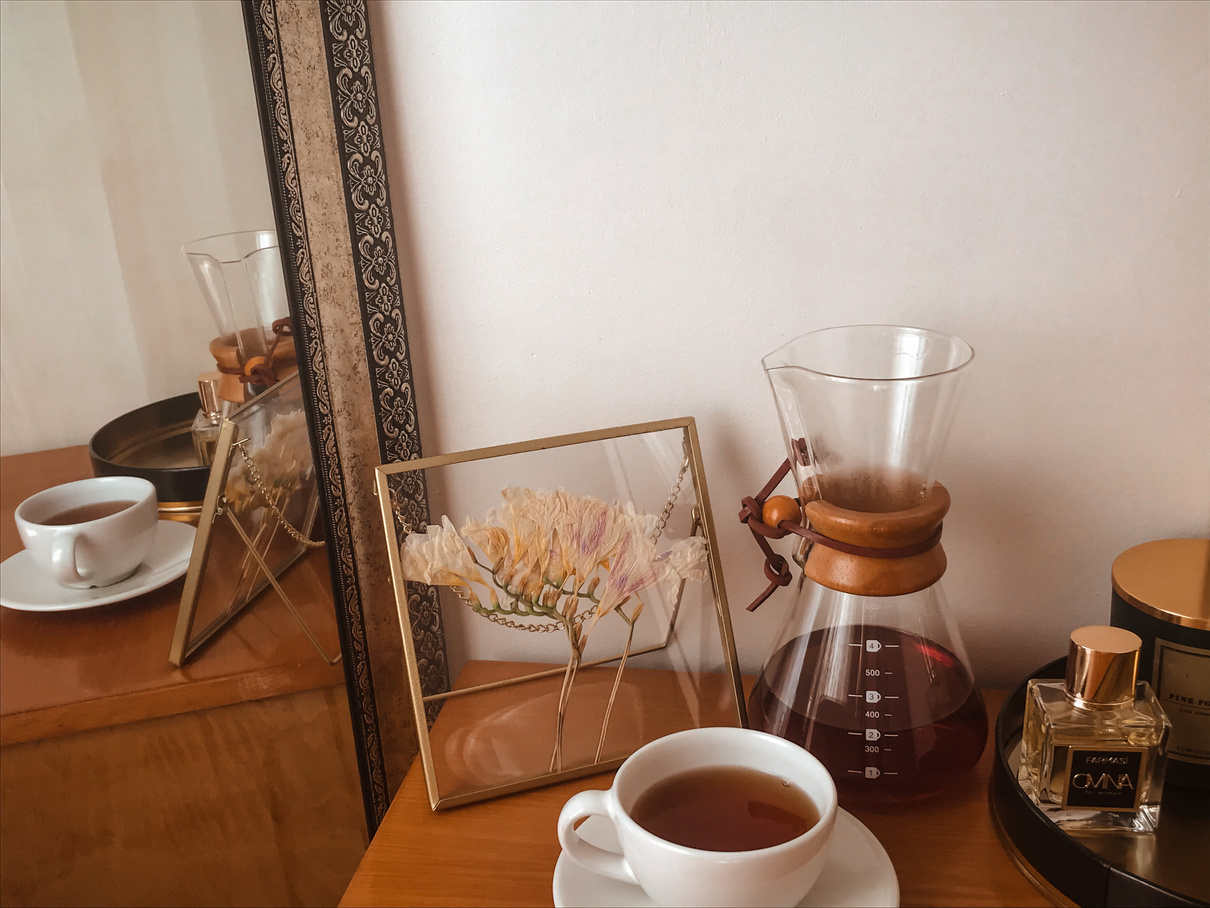 White Ceramic Cup with Coffee